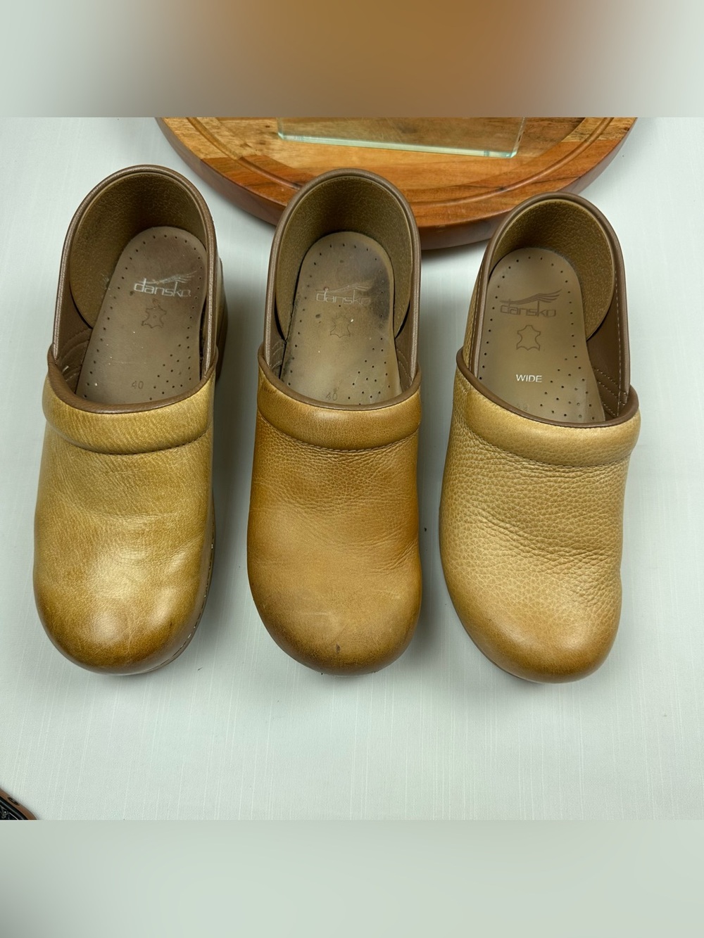 Dansko Professional Clogs Womens 40 Tan Leather Comfort Work Shoes - Picture 15 of 15